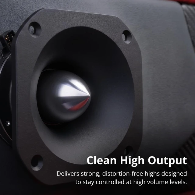 Alt view image 5 of 5 - CIARE SPL CT441 Mylar Horn Tweeter Speaker Cast Black, 500W Program Power, 1.75" Voice Coil, 8 Ohm, 110 dB, 2,00020,000 Hz, 4.41" High Frequency Driver for Car, Motorcycle, Stage & DIY SPL Audio Gear