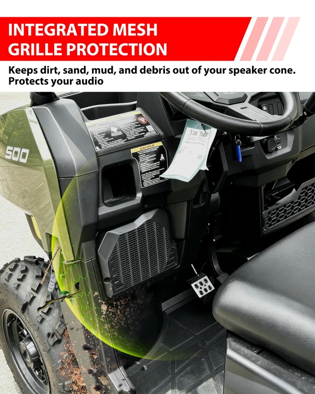 Alt view image 5 of 5 - KEWISAUTO 6.5" Under Dash Speaker Pod Enclosures Holder for Ranger 500 2026