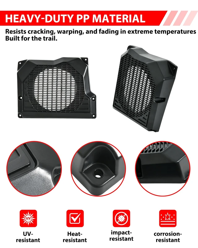 Alt view image 4 of 5 - KEWISAUTO 6.5" Under Dash Speaker Pod Enclosures Holder for Ranger 500 2026