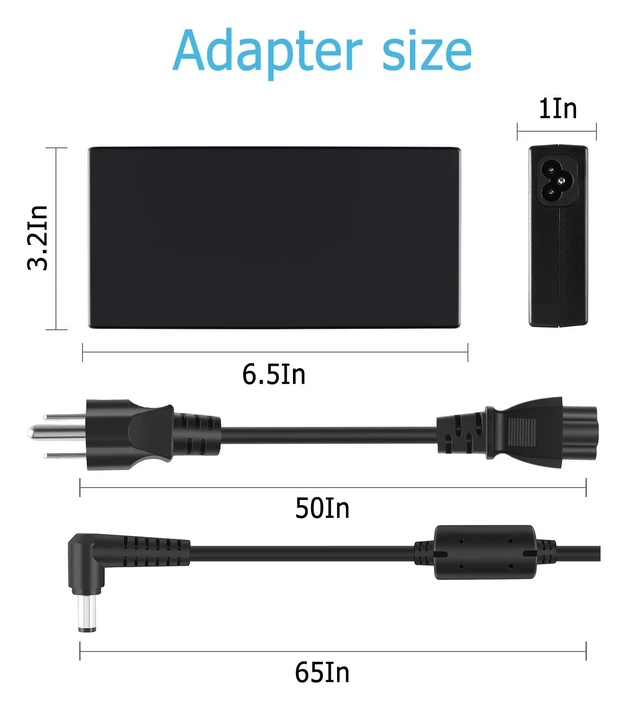 Alt view image 4 of 5 - 150W AC Charger Replacement for MSI GF75 Thin 8RC 8RCS 8RD 9SC 9RCX 9SCXK 9SCX 10SCX 10SCXR 10SCXK Bravo 15 17 Serie Pro 20 20E 22E 6NC 7NC GS63 GS73 Stealth 8RD GS63