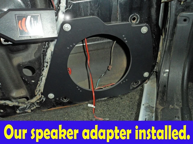 Alt view image 4 of 5 - Front Door Speaker Adapter Spacer Rings -Fits 1989-1994 Nissan 240SX SAK004_55-1 Pair