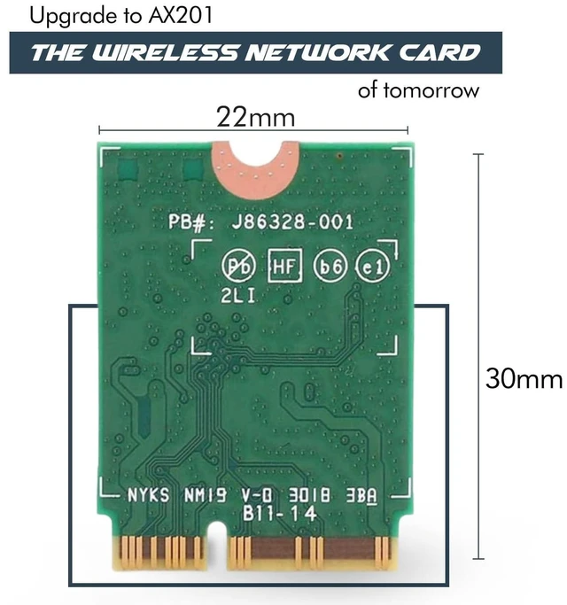 Alt view image 2 of 5 - HighZer0 Electronics AX1650i Killer Series WiFi 6 Adapter ^^ Gaming WiFi Adapter ^^ CNVio2 M.2 WiFi Card ^^ 2.4 Gbps WiFi for PC ^^ Bluetooth 5.2 Support ^^ Requires Intel 10th+ Gen CPU