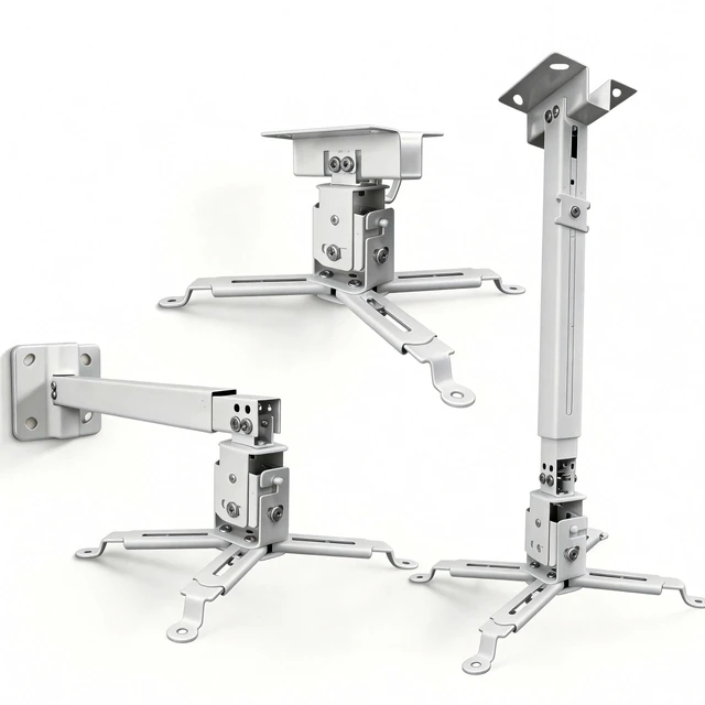 Main image of bluedery Projector Ceiling/Wall Mount, Adjustable Height & Arms, White