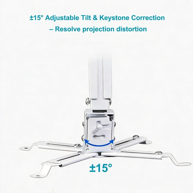 Alt view image 4 of 5 - bluedery Projector Ceiling/Wall Mount, Adjustable Height & Arms, White