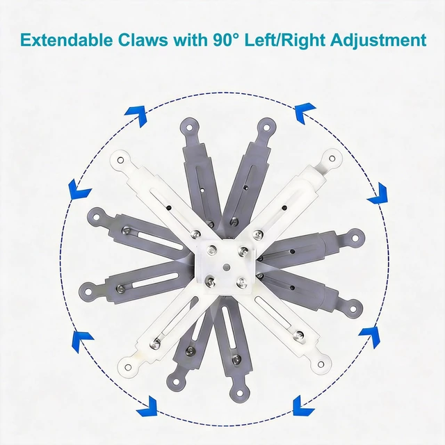 Alt view image 5 of 5 - bluedery Projector Ceiling/Wall Mount, Adjustable Height & Arms, White