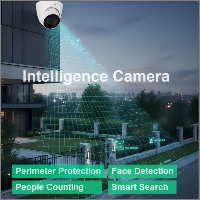 Alt view image 3 of 5 - GemaVision Security Surveillance Camera 4MP 1/1.8" CMOS IR Vari-Focal Turret IP POE Camera 2.7 mm12 mm Motorized vari-Focal Lens,Built-in MIC, IPC-T54IR-ZE-S3 (White)