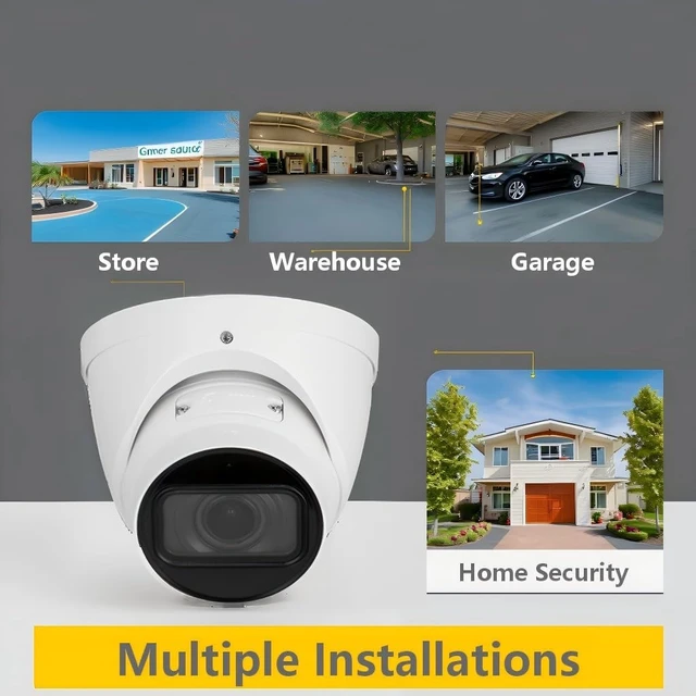 Alt view image 5 of 5 - GemaVision Security Surveillance Camera 4MP 1/1.8" CMOS IR Vari-Focal Turret IP POE Camera 2.7 mm12 mm Motorized vari-Focal Lens,Built-in MIC, IPC-T54IR-ZE-S3 (White)