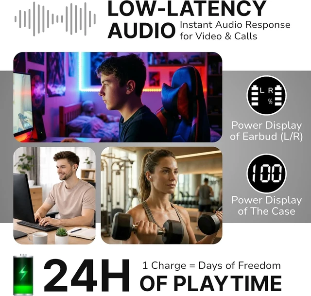 Alt view image 5 of 5 - VISOUND VionB Air Invisible Earbuds Wireless Bluetooth 5.4 for Small Ears, Mini Tiny Ear Buds, IPX5 Waterproof, Sound Isolating Fit, ENC Mic for Clear Calls, Discreet in-Ear Headphones (Rose Qu