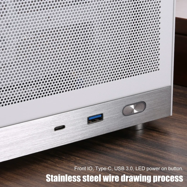 Alt view image 3 of 5 - S300 - Gaming Case - Front I/O USB 3.0 Type - C Port - SFX Power Supply 100-130mm -Cable Management System - luminum Mini-ITX Motherboard Small Portable for PC (PCIe 3.0 16X Riser Cable)