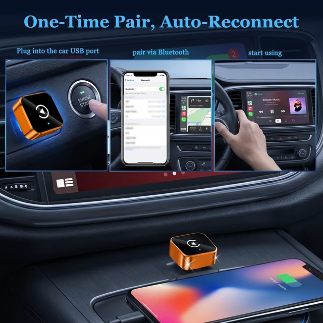 Alt view image 3 of 5 - 2026 Upgraded Wireless CarPlay Adapter for iPhone & Android Android Phone