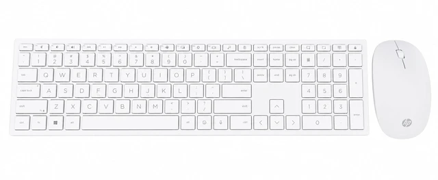 Main image of HP 710 Wireless Keyboard and Mouse Combo, Slim Design with Silent Keys, 2.4GHz Lag-Free Connection, Multi-OS Compatible (Windows, Mac, Chrome) White