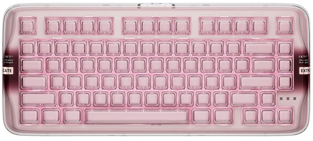 Main image of CoolKiller CK75SE Mechanical Keyboard, 75% Wireless Keyboard with Crystal Jelly Keycaps, RGB Backlit, Hot Swappable Gasket Gaming Keyboard for Windows/Mac, Jelly Pink