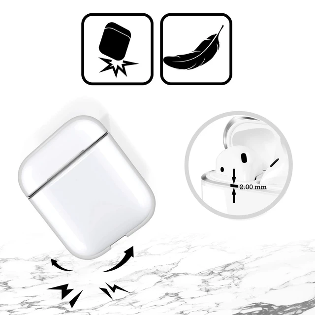 Alt view image 2 of 5 - Head Case Designs Officially Licensed Batman DC Comics Hush Logos Clear Hard Crystal Cover Compatible with Apple AirPods Pro Charging Case