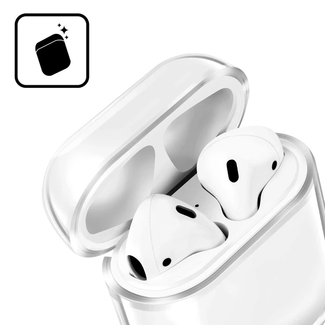 Alt view image 4 of 5 - Head Case Designs Officially Licensed Batman DC Comics Hush Logos Clear Hard Crystal Cover Compatible with Apple AirPods Pro Charging Case