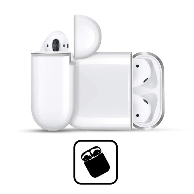 Alt view image 3 of 5 - Head Case Designs Officially Licensed Batman DC Comics Hush Logos Clear Hard Crystal Cover Compatible with Apple AirPods Pro Charging Case