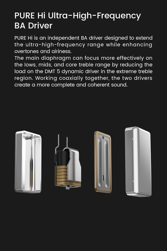Alt view image 3 of 5 - TANCHJIM Ola1DD+1BA Hybrid Wired Earbuds, Lightweight IEM, Type C with Mic