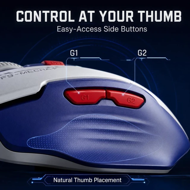 Alt view image 4 of 5 - INPHIC A9 Wireless Gaming Mouse, Rechargeable, 12800 DPI