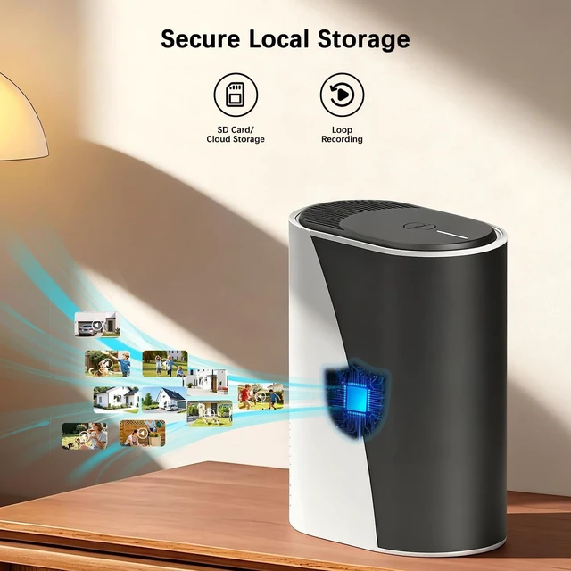 Alt view image 2 of 5 - Leibuu Solar Security Cameras Wireless Outdoor,4 Cam-Kit,Solar-Powered,No Subscription,Home Security Cameras System with 4MP Color Night Vision,Auto Tracking,Spotlight & Siren,2.4 & 5G WiFi