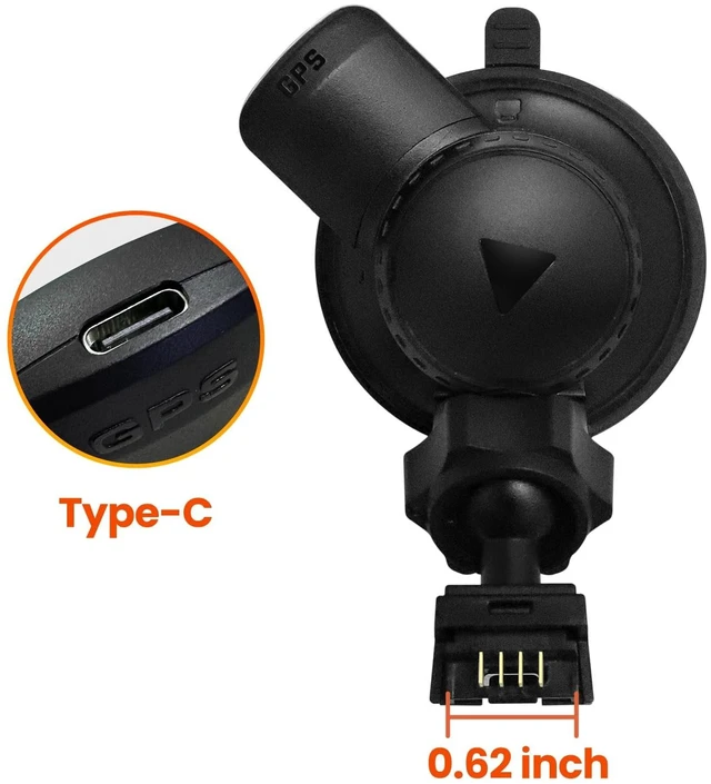 Alt view image 4 of 5 - YEECORE Dash Cam Suction Cup Mount with GPS Receiver Module, TypeC USB Port Compatible H22 D22 D21 D11 Dash Cameras