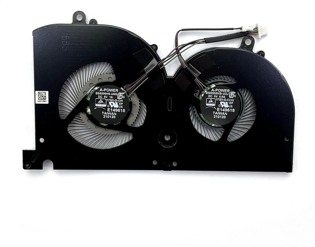 Alt view image 5 of 5 - New CPU + GPU Cooling Fan Replacement for MSI GS75 P75 WS75