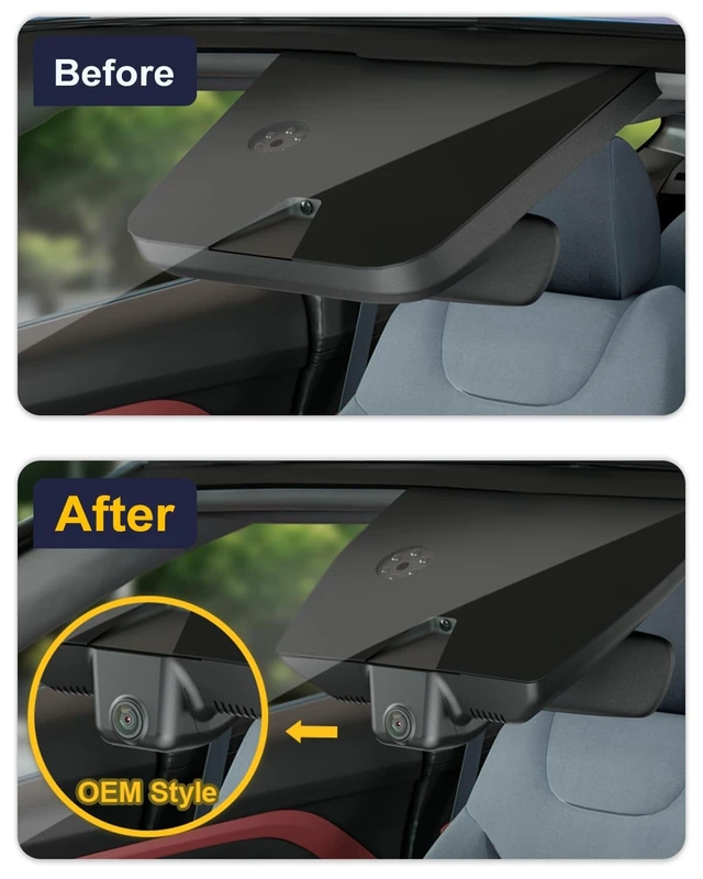 Alt view image 2 of 5 - Fitcamx 4K Dash Cam Suitable for Kia EV6 2022-2026 GT GT-Line Light Long Range Wind, Integrated OEM Look, 2160P UHD Video, Loop Recording, WiFi & APP, Gravity Sensor, Easy to Install, 64GB Card