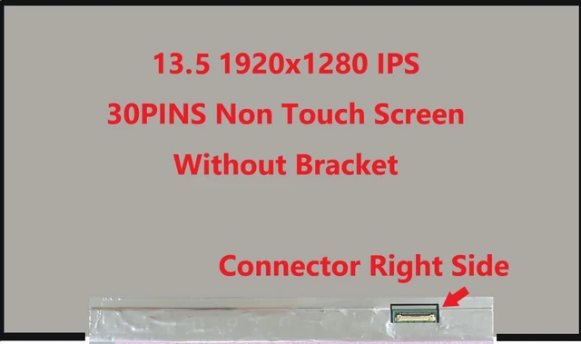 Alt view image 3 of 5 - FULLCOM New LCD Replacement Screen 13.5 Inch LP135WU1-SPA1 FHD 1920x1280 IPS 30 Pin Glossy for Laptop/Display/Screen/LCD Application