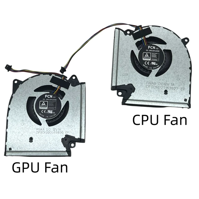 Alt view image 2 of 5 - New CPU GPU Cooling Fan Replacement for ASUS ROG Strix G513IM G513IR G513QM G513QR G533QM G533QR G533QS G713IM G713IR G713QM G713QR G733QM G733QR G733QS DC12V 1A FNAA FNAB 13NR0540P02011