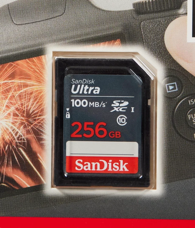 Alt view image 2 of 3 - SanDisk Ultra 256GB SDXC Memory Card, up to 100MB/s, Class 10, Black/Grey