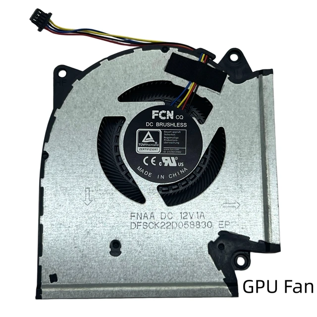 Alt view image 4 of 5 - New CPU GPU Cooling Fan Replacement for ASUS ROG Strix G513IM G513IR G513QM G513QR G533QM G533QR G533QS G713IM G713IR G713QM G713QR G733QM G733QR G733QS DC12V 1A FNAA FNAB 13NR0540P02011