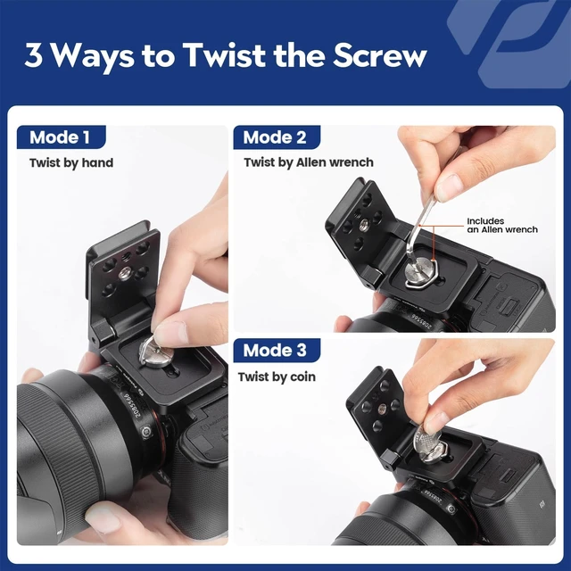 Alt view image 2 of 3 - Fotopro Quick Release Plate, Horizontal & Vertical Shooting Switch, QAL-F