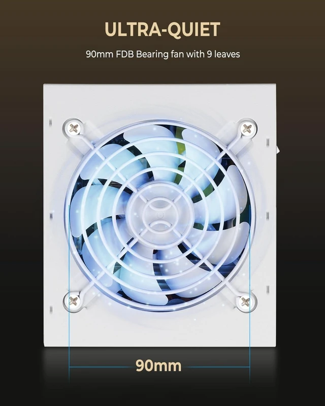 Alt view image 4 of 5 - SFX Power Supply 750W 80 Plus Gold SFF ITX PSU Modular ATX 3.0 PCIe 5.0