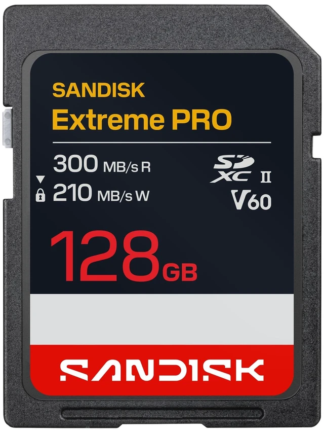 Main image of SANDISK 128GB Extreme PRO SD Memory Card, Up to 300MB/s Read Speeds, UHS-II