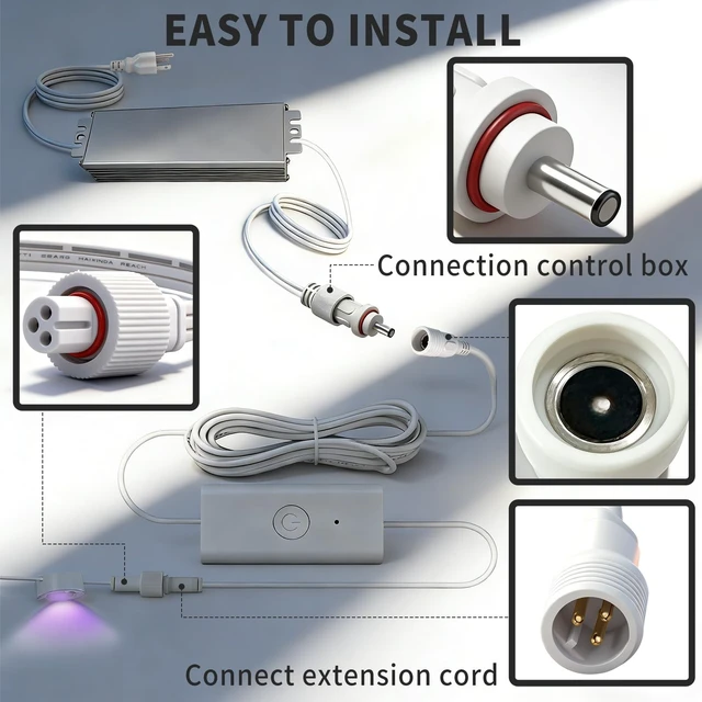 Alt view image 3 of 5 - 36V 3A AC for Govee H706A/B/C H705 Permanent Outdoor Light Power Adapter