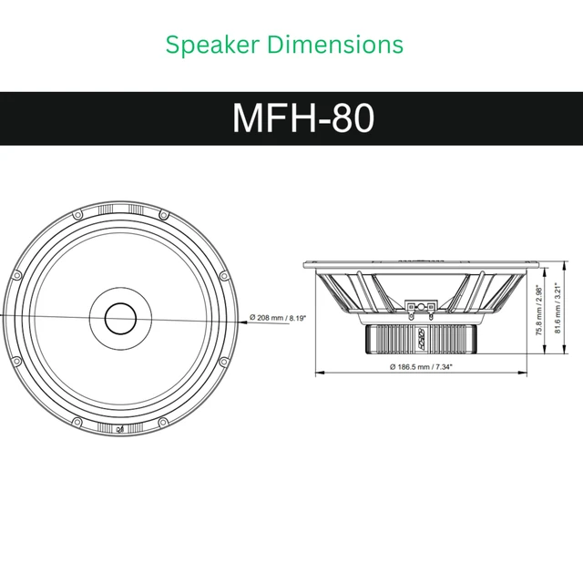 Alt view image 5 of 5 - Deaf Bonce 8" 4 ohm 150 Watts Max Machete Pair of Wide Range Speakers