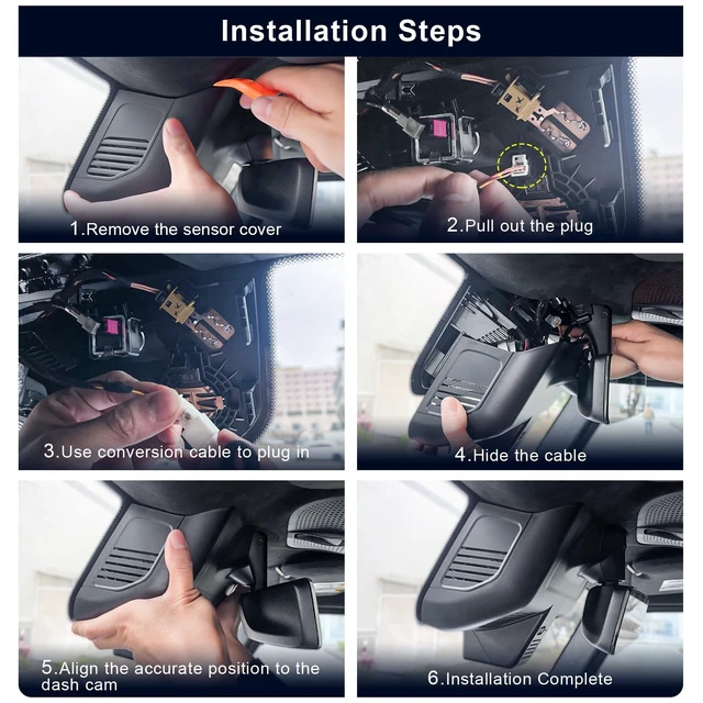 Alt view image 4 of 5 - Mangoal 4K Dash Cam for Mercedes-Benz G-Class W463 Gen2 2019-2024(Model B)