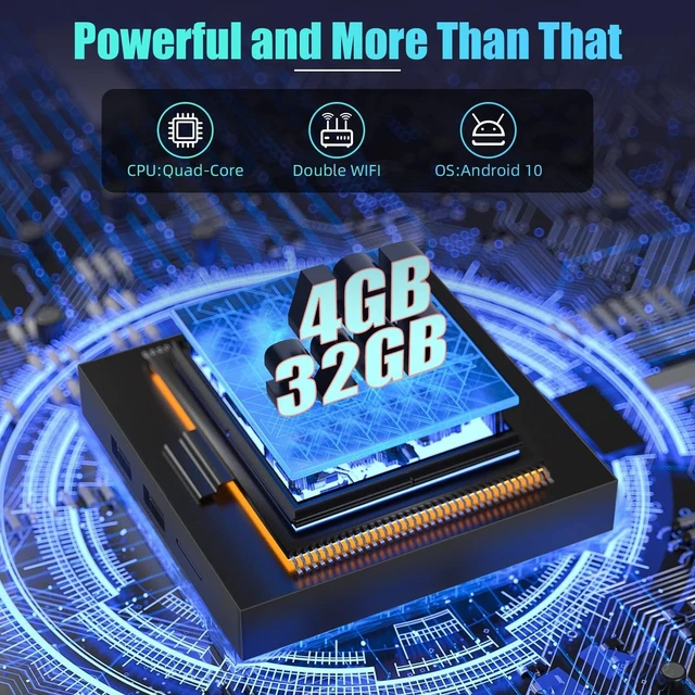 Alt view image 2 of 5 - T95H616 Android 10 TV Box, 2GB 16GB Quad Core Dual WiFi 6K UHD