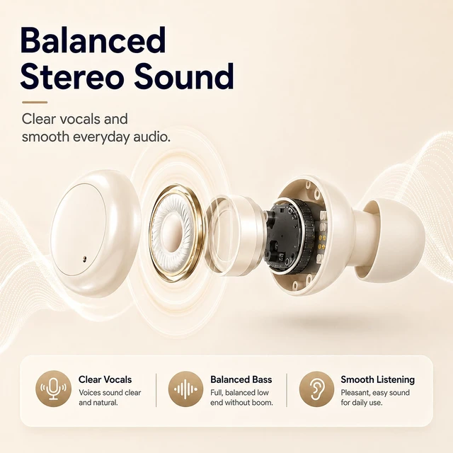 Alt view image 5 of 5 - Invisible Sleep Earbuds for Side Sleepers, Mini Bluetooth Headphones, Skin