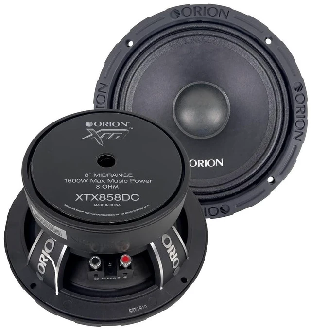 Main image of ORION XTR XTX858DC High Efficiency 8 Mid-Range Dust Cap Loudspeakers, 1600W Max Power, 400W RMS, 8 Ohm, 2 Voice Coil - Pro Car Audio Stereo, Midrange Speakers (Pair)
