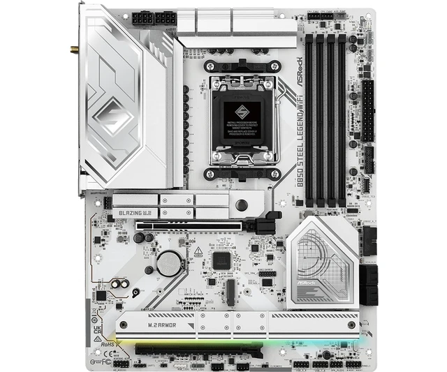 Alt view image 3 of 5 - MICRO CENTER AMD 9800X3D CPU with ASRock B850 Steel Legend Motherboard