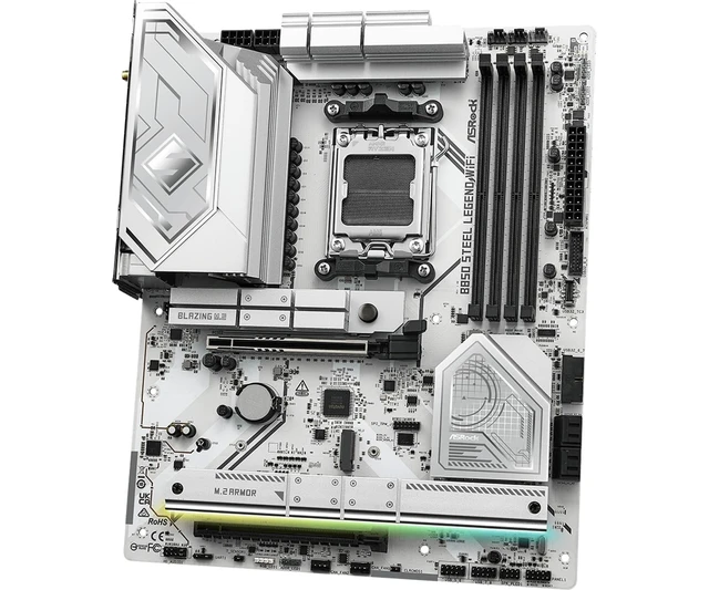 Alt view image 5 of 5 - MICRO CENTER AMD 9800X3D CPU with ASRock B850 Steel Legend Motherboard