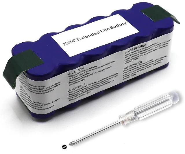 Main image of RHKRKQN XLife Replacement Battery for iRobot Roomba 14.4V 3000mAh