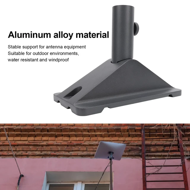 Alt view image 2 of 5 - Universal Adjustable Roof Mount Antenna Bracket, Stable Support and Angle Adjustment for Satellite Device, High Strength Aluminum Alloy Antenna Roof Mounted Bracket for Wall