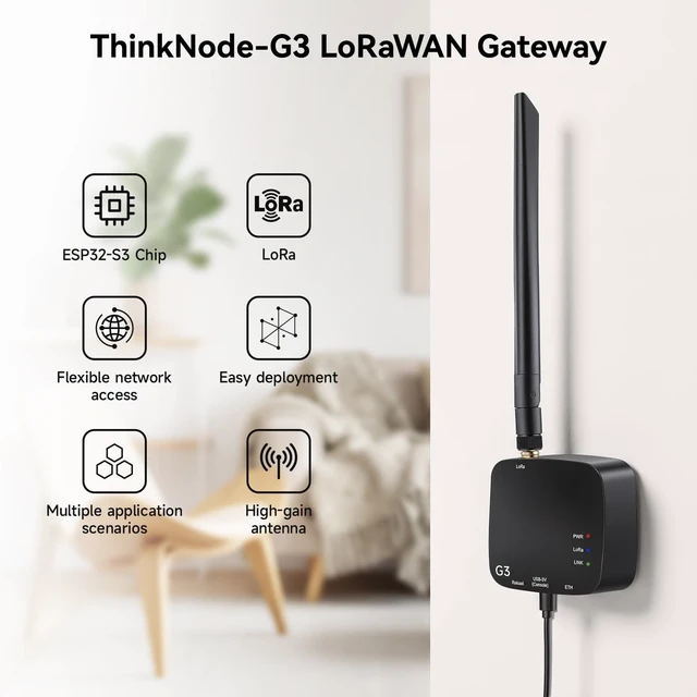 Alt view image 2 of 5 - ELECROW LoRaWAN Gateway ThinkNode G3 with ESP32-S3 Processor & SX1262 Chip