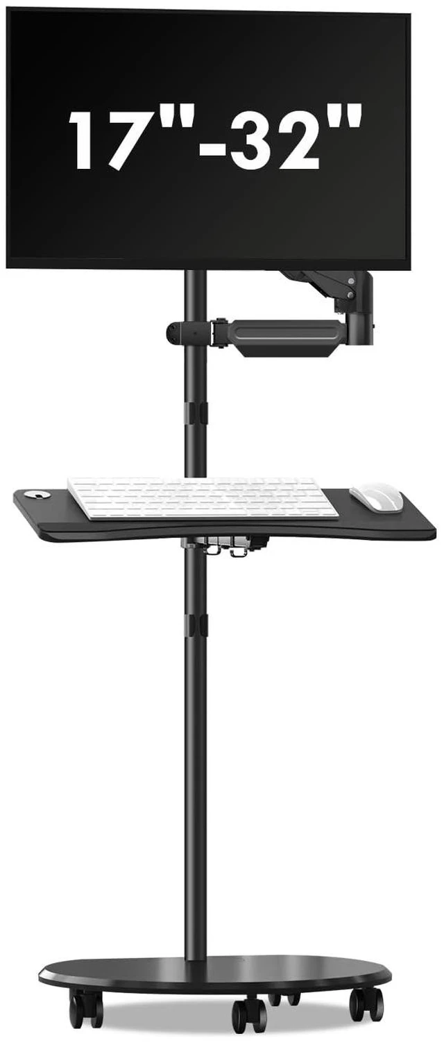 Main image of suptek Mobile Desk Workstation with Monitor Mount for up to 32" Screen