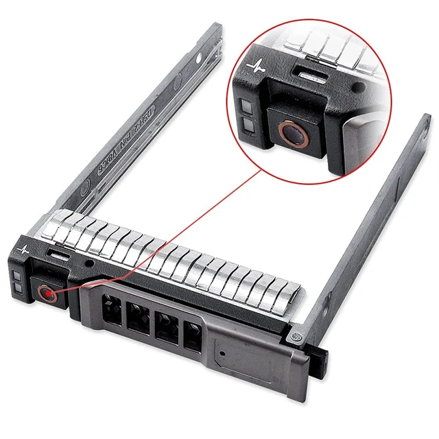 Alt view image 2 of 5 - 2pcs Pack 2.5" SAS SATA Hard Drive Tray Caddy NRX7Y 0NRX7Y Compatible for Dell PowerEdge M620 M630 M420 M520 M820 VRTX Blade Server