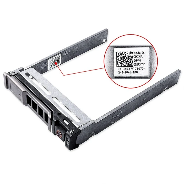 Alt view image 3 of 5 - 2pcs Pack 2.5" SAS SATA Hard Drive Tray Caddy NRX7Y 0NRX7Y Compatible for Dell PowerEdge M620 M630 M420 M520 M820 VRTX Blade Server