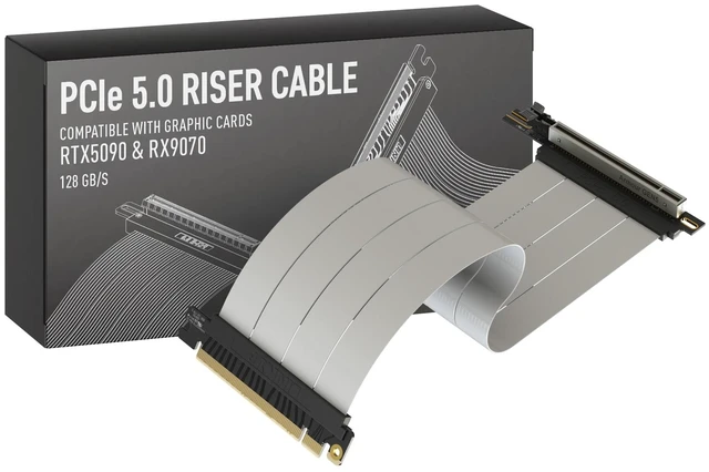 Main image of LINKUP PCIE 5.0 Riser Cable ^^ for Vertical GPU Mount ^^ ITX Single Reverse ^^ Graphics Card GPU Ready ^^ Usable with PCIe 4.0 & RX9070/ RTX5090 ^^ 20cm (Total Length 24.5cm)
