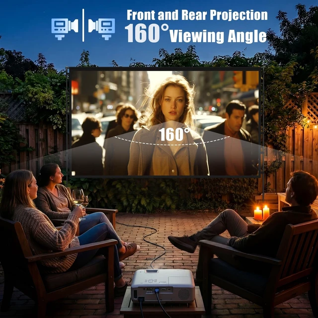 Alt view image 5 of 5 - ACSTAB Outdoor Projector Screen with Stand - 120 Inch Portable Projector Screen Outdoor Indoor Projection Screens 16:9 4K HD Movie Screens with Carry Bag Can Enjoy Home Theater Projection Screens