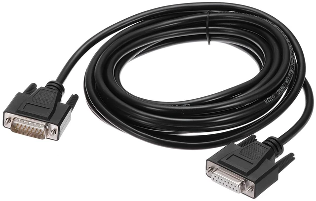 Main image of MECCANIXITY DB15 Serial Cable, 28AWG Aluminium Foil Shielded DB15 Male to Female Straight Through Serial Cable for Data Communication, 16.4 ft