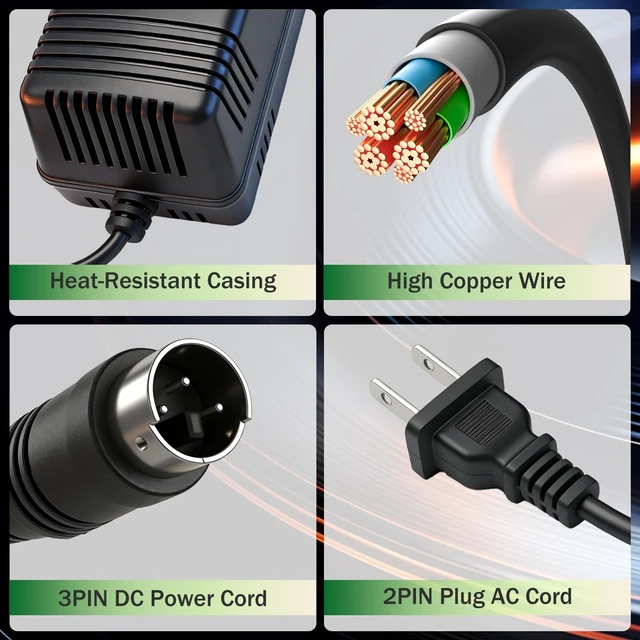 Alt view image 5 of 5 - 18.5V Mini 3 Pin Power Adapter for Behringer XENYX Mixers (502, 802, 1002) - Compatible with UB502, UB802, Q502USB, Q802USB, UB1002, Q1002USB - Replacement Power Supply (FX-18B-MP3)